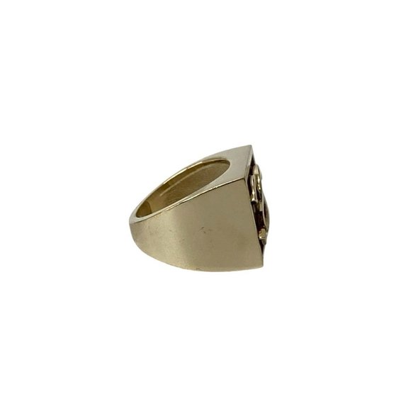 CHANEL Coco Mark Square Ring, Silver Plated, Women's, 80130 - Picture 5 of 6